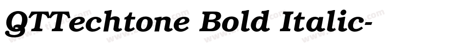 QTTechtone Bold Italic字体转换